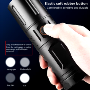 Rechargeable High Power 10000 Lumen LED Flashlight